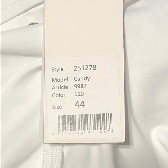 Women's White Drawstring Pants Raffello Rossi - Picture 5 of 6